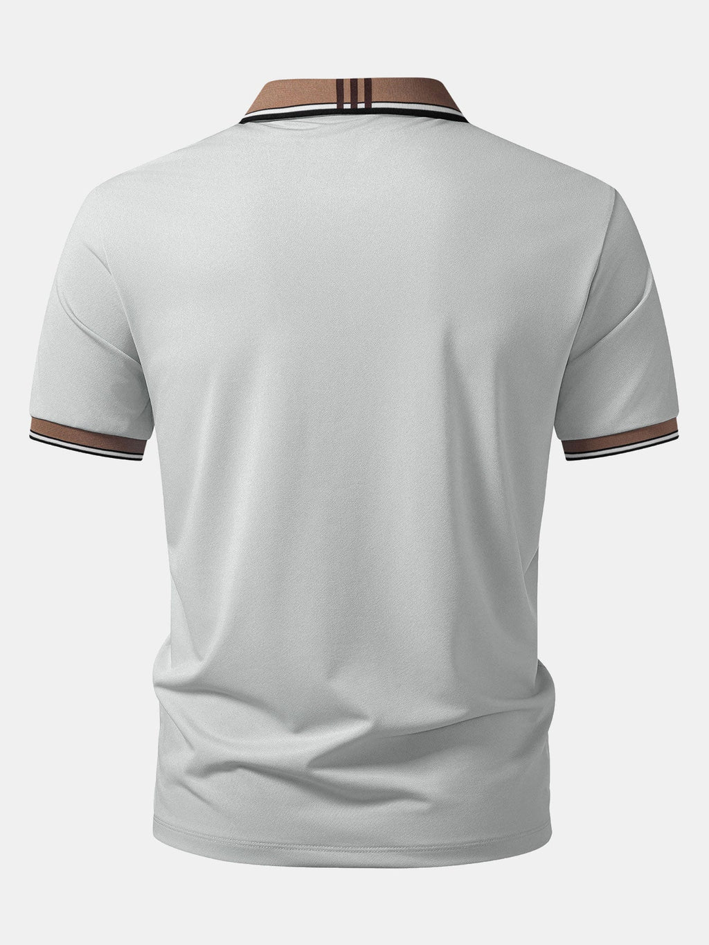 Striped Collar Polo with Contrast Details