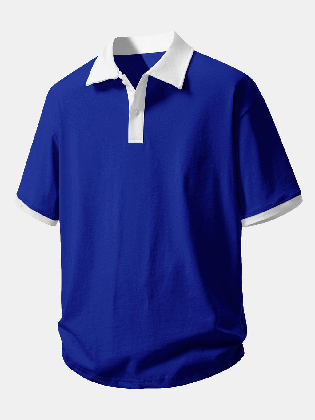 Comfortable Contrast Cotton Polo with Relaxed Fit