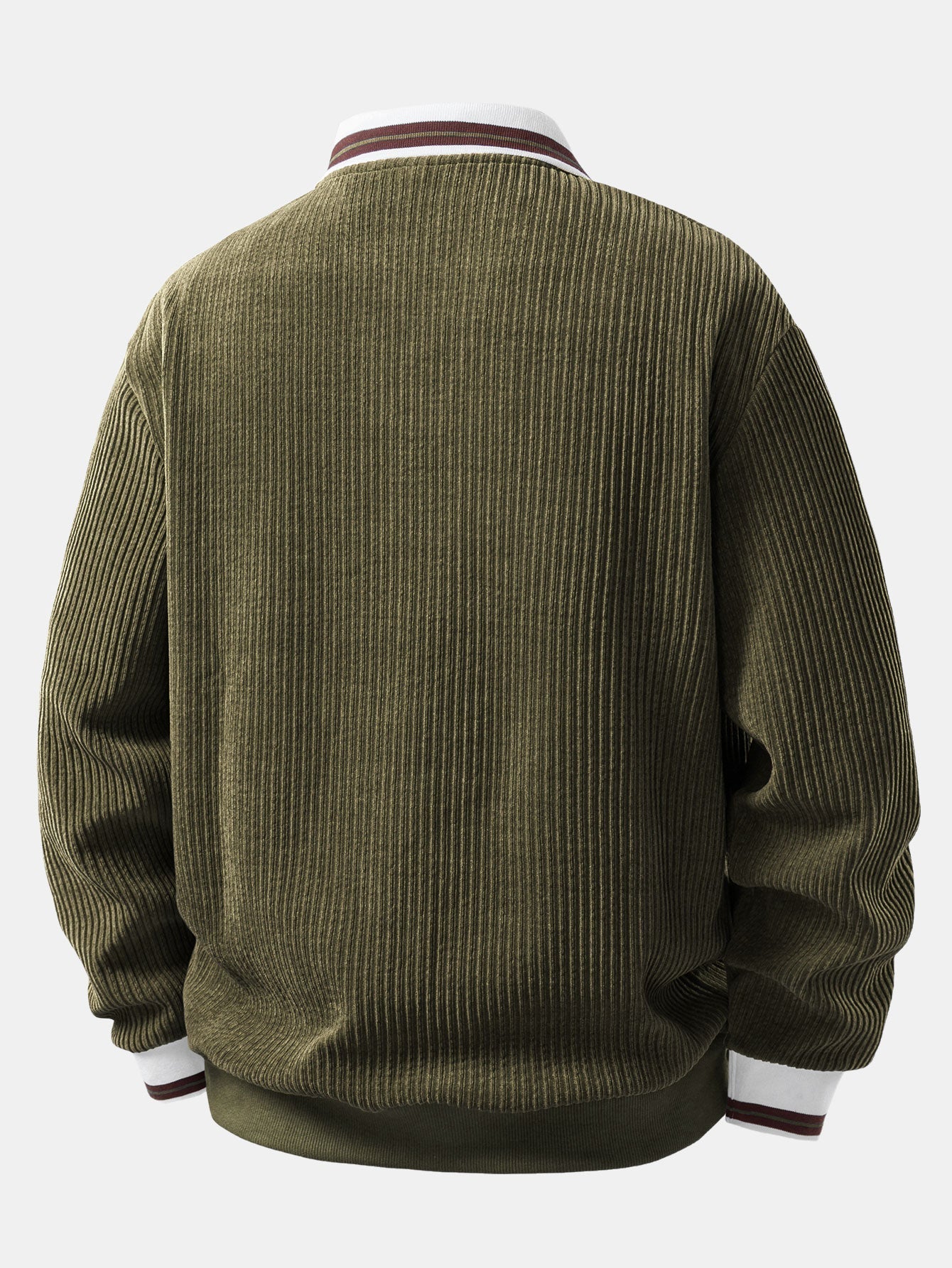 Johnny Collar Sweatshirt with Contrast Trim