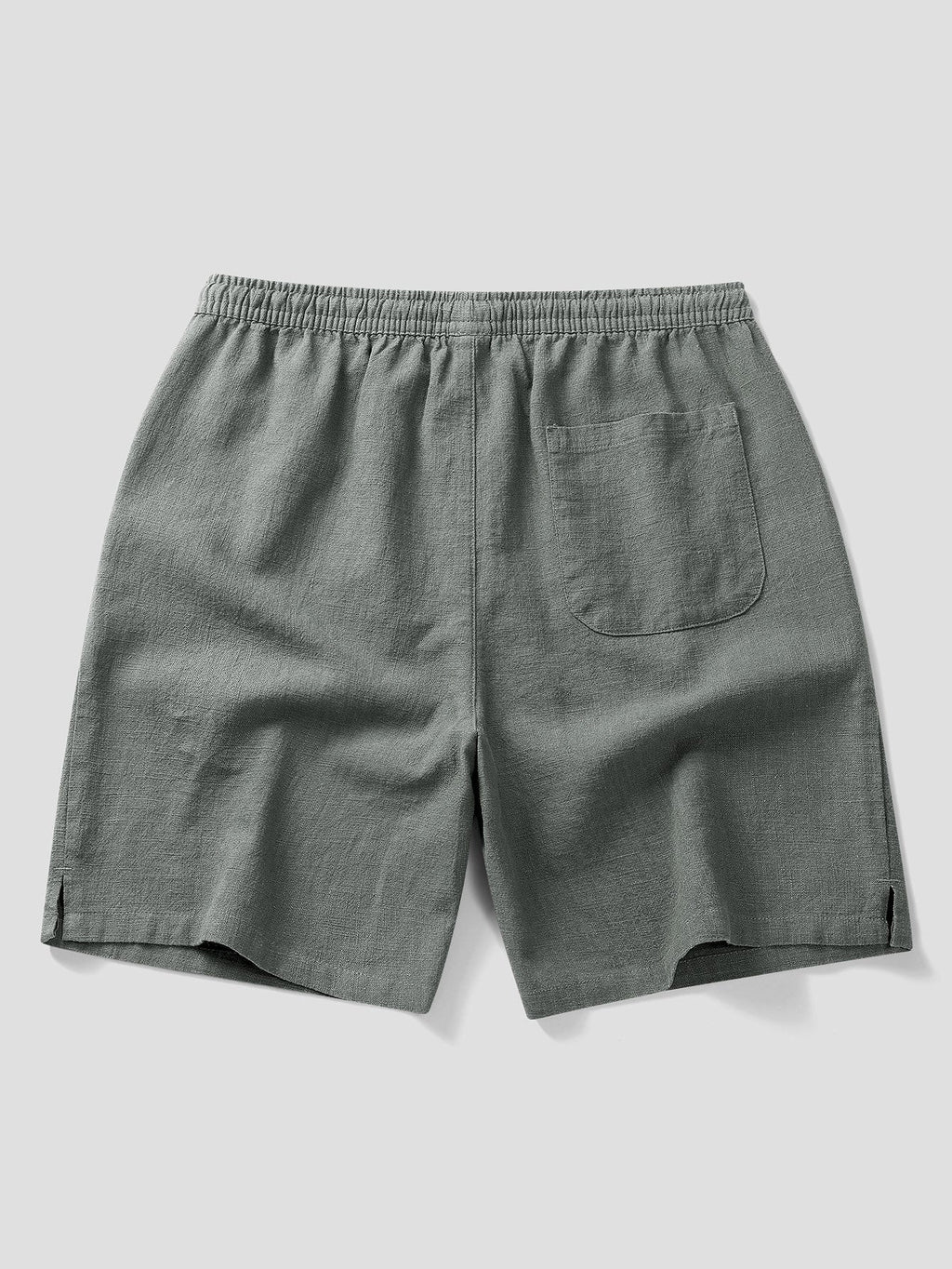 Drawstring Shorts in Linen-Cotton Blend