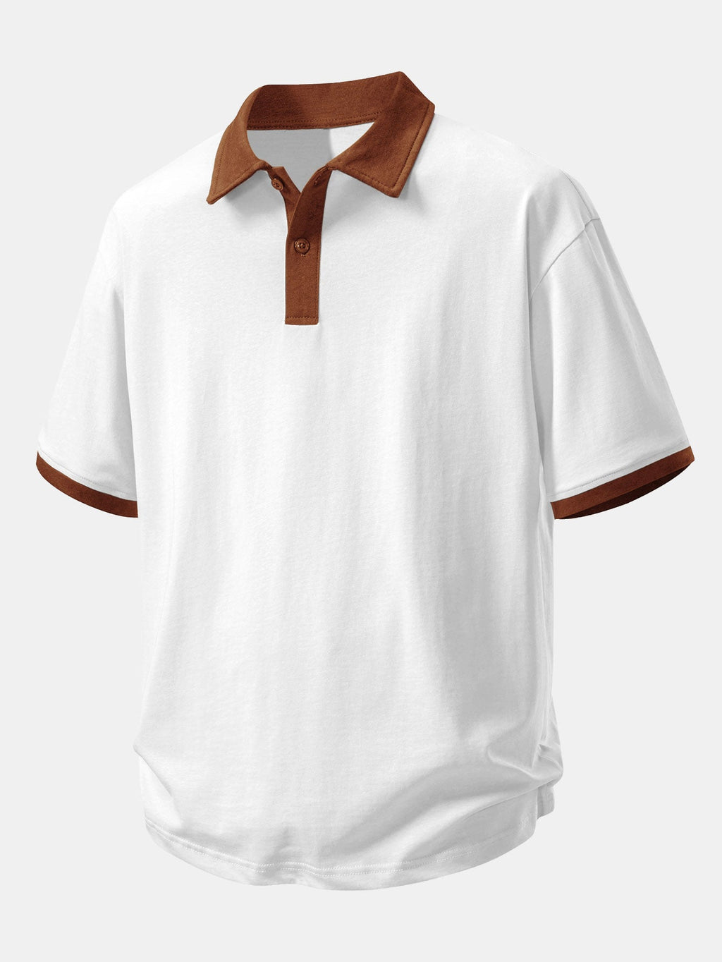 Comfortable Contrast Cotton Polo with Relaxed Fit