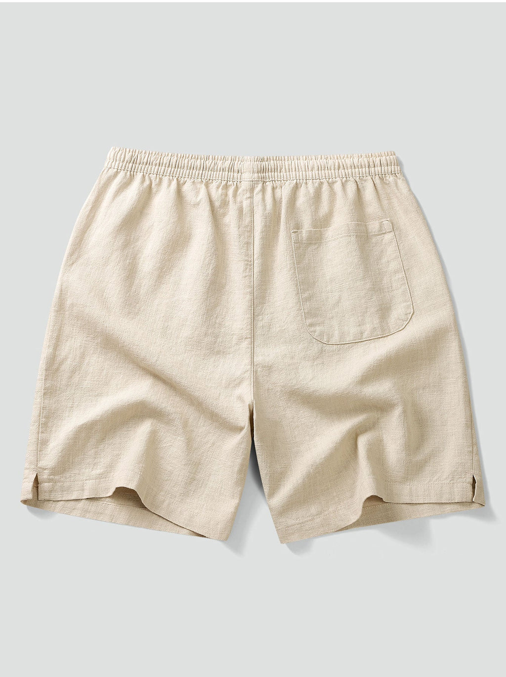 Drawstring Shorts in Linen-Cotton Blend