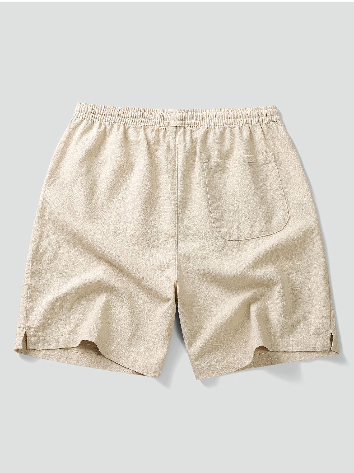 Drawstring Shorts in Linen-Cotton Blend