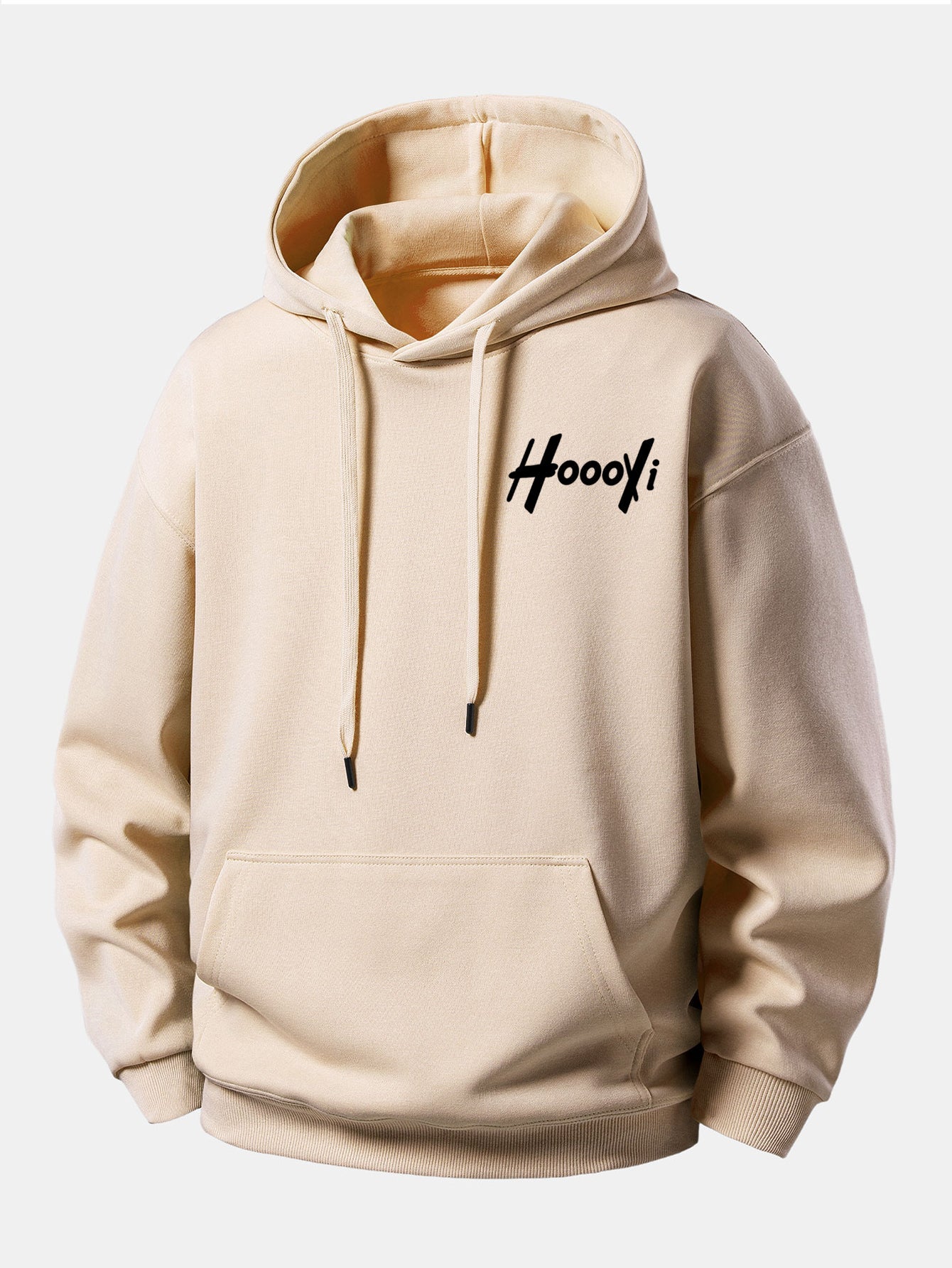 Hoooyi Relaxed Fit Printed Hoodie