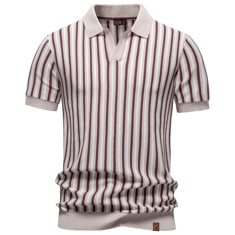 Men’s Premium Stripe Polo Shirt
