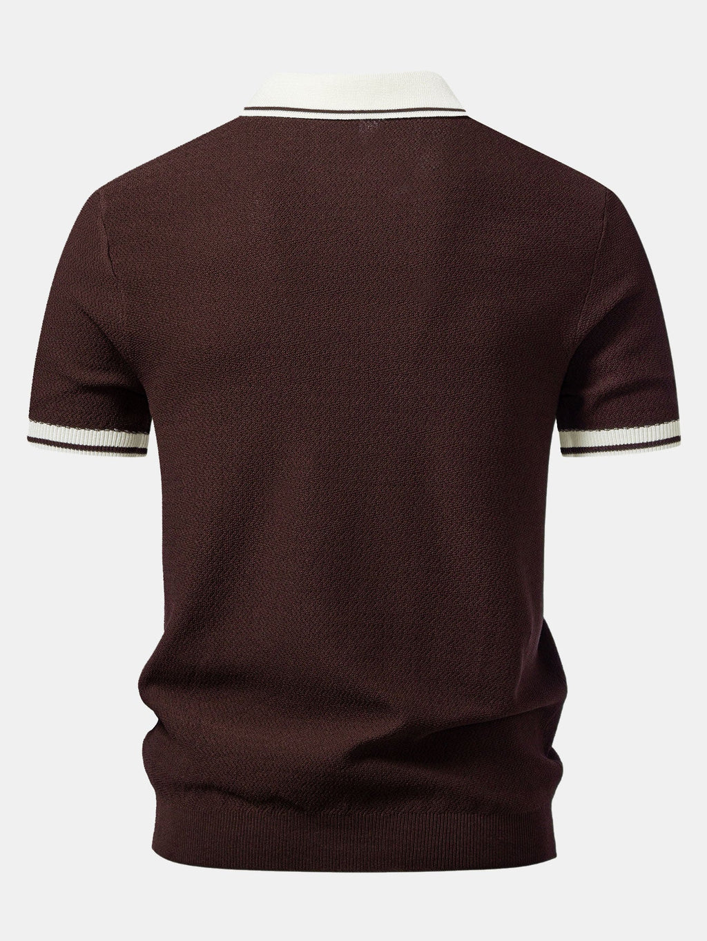 Two-Tone Zipper Knit Polo
