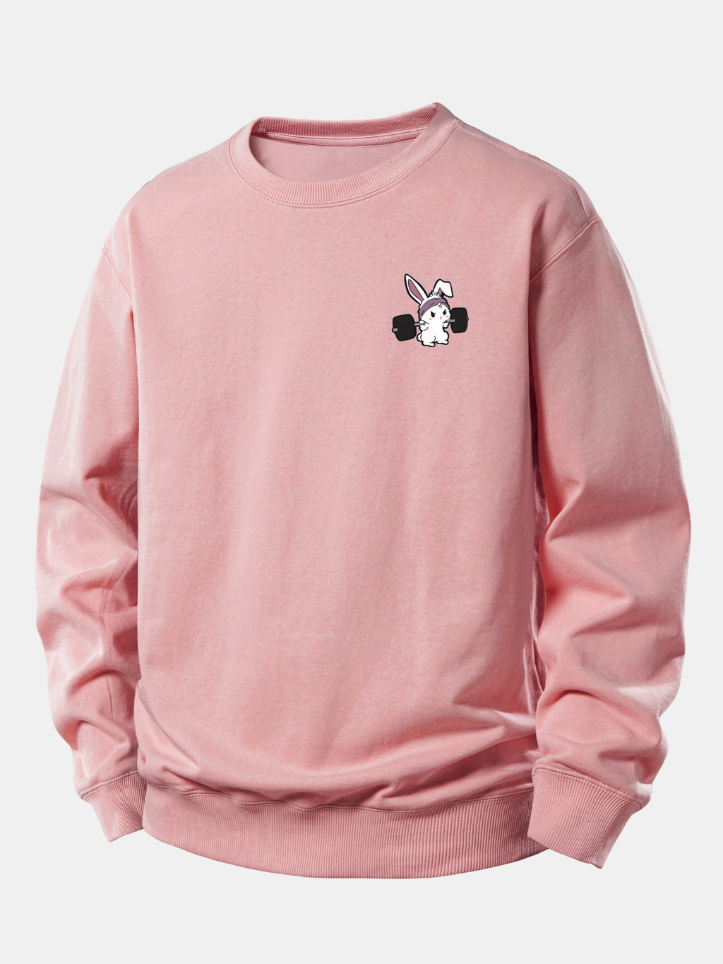 Relaxed Fit Sweatshirt with Fitness Rabbit Print