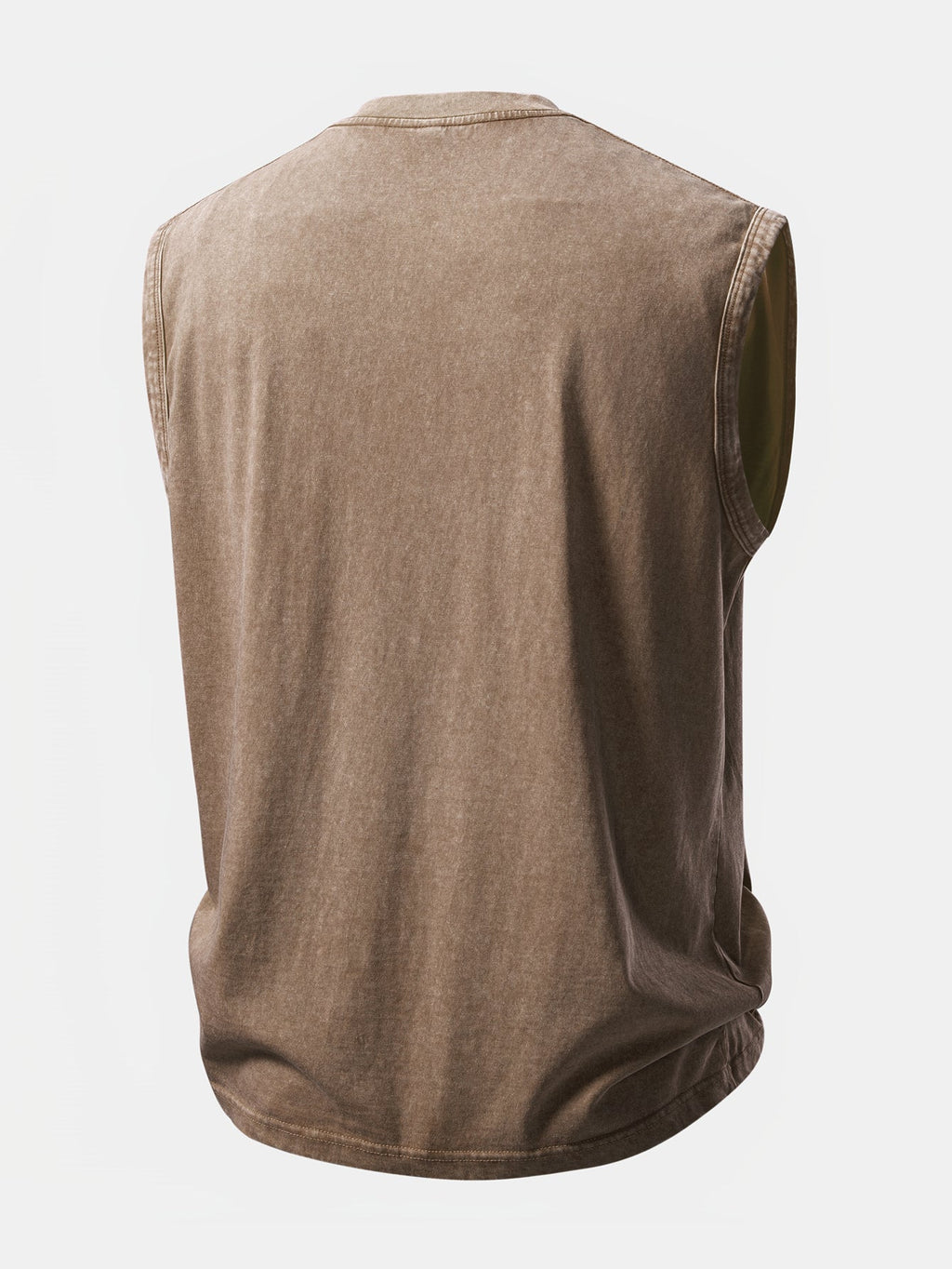 Distressed Washed Tank Top Featuring Pink Panther and V Sign Print