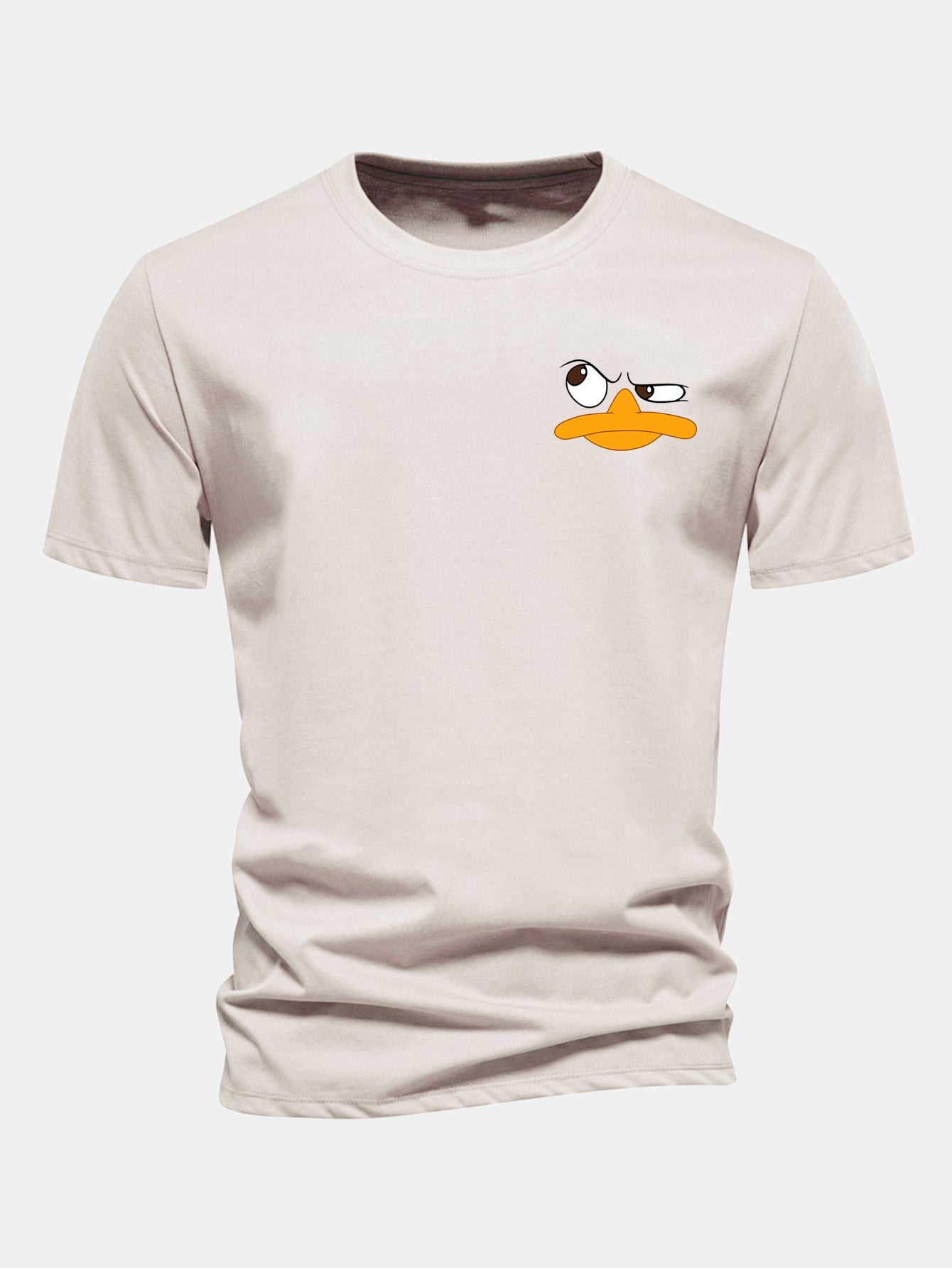 Classic Fit Cotton T-Shirt with Duck Print