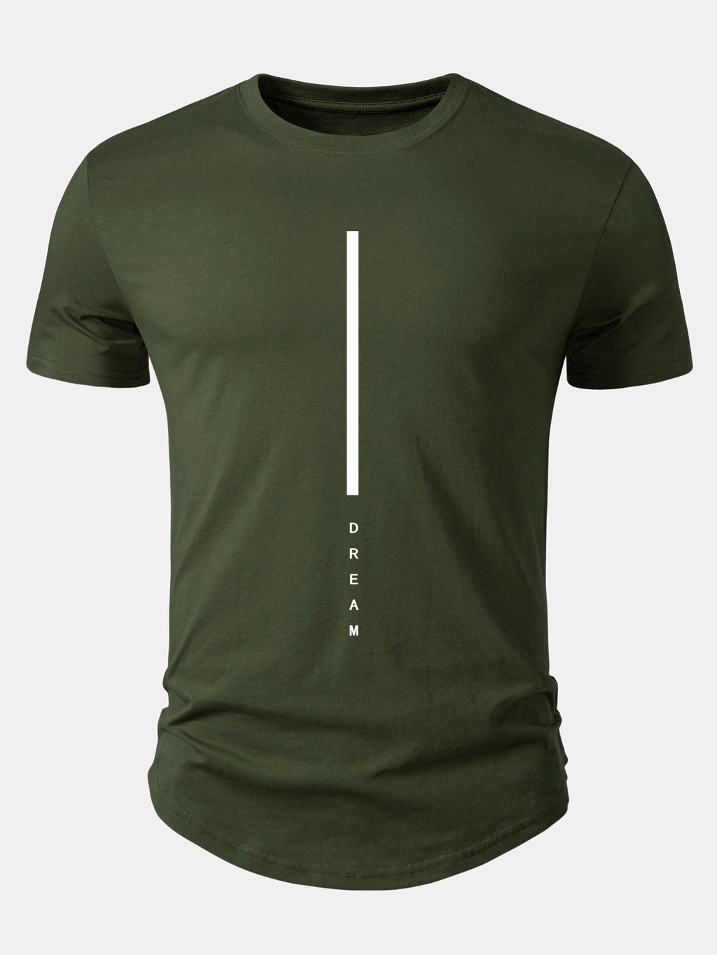 Dreamy Striped Cotton Arc Hem Tee