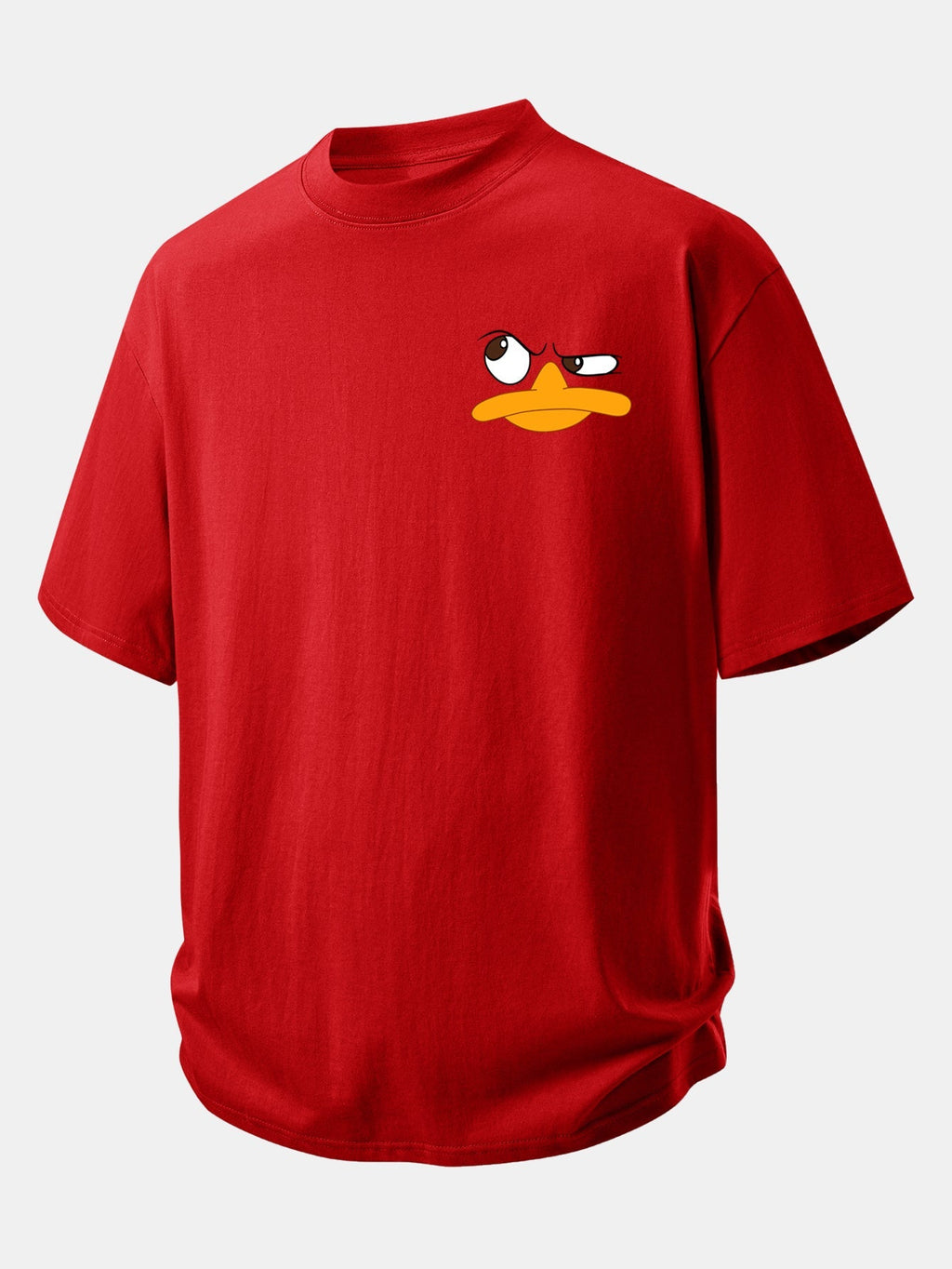 Comfortable Emoji Duck Graphic Cotton T-Shirt