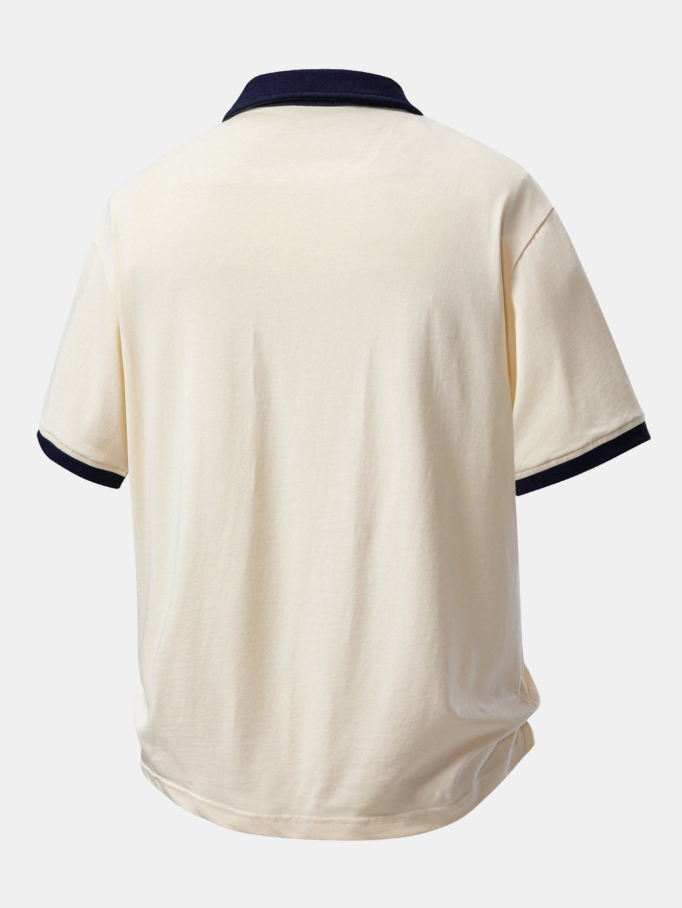 Comfortable Contrast Cotton Polo with Relaxed Fit
