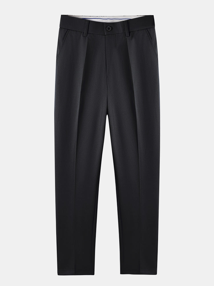 Twisted Jacquard Knit Polo with Contrast Trim & Slim Fit Tapered Trousers