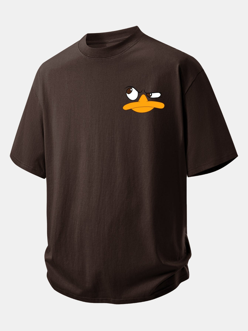 Comfortable Emoji Duck Graphic Cotton T-Shirt