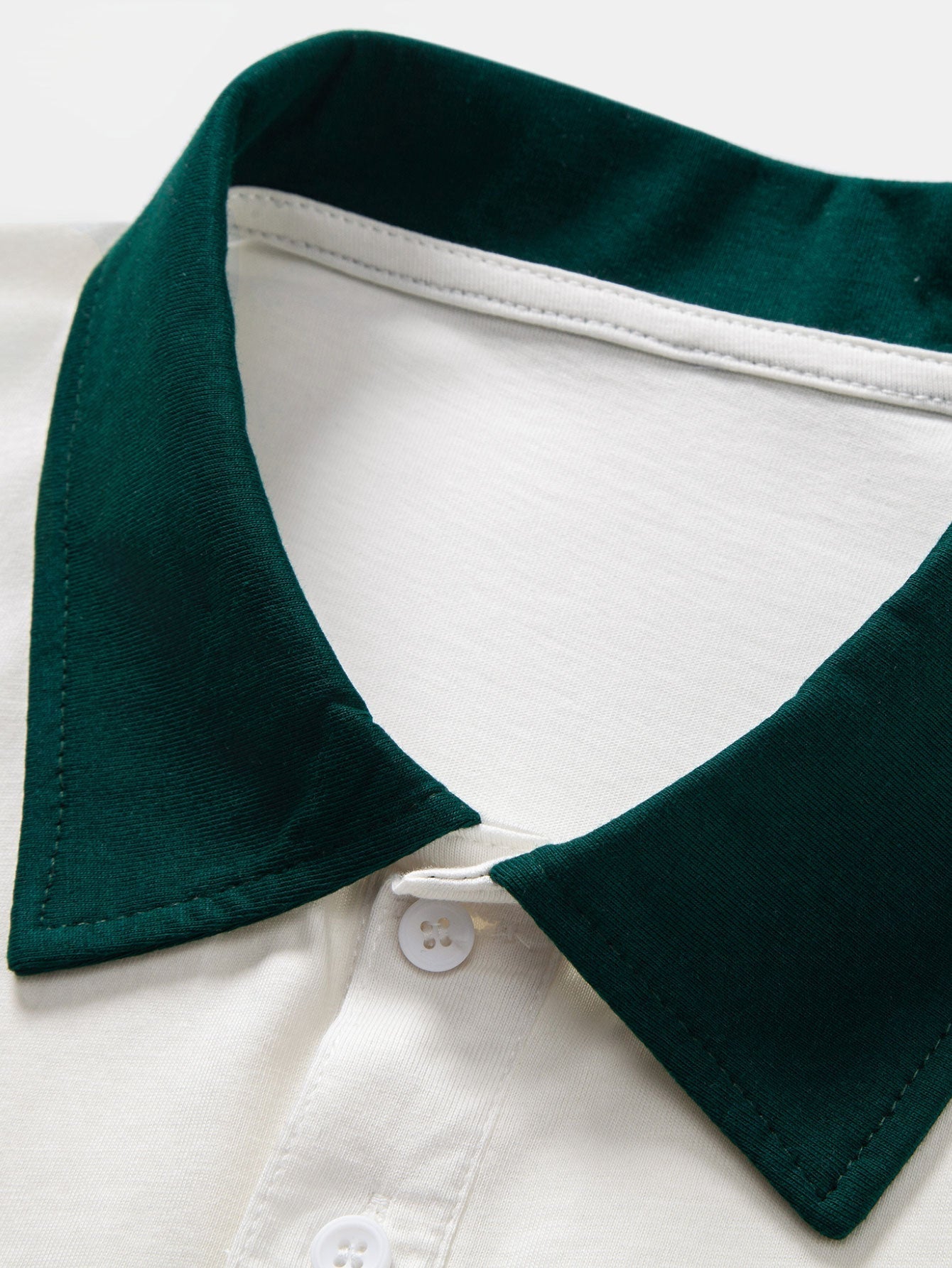 Relaxed Fit Polo Shirt with Contrast Collar & 7" Cotton Drawstring Shorts