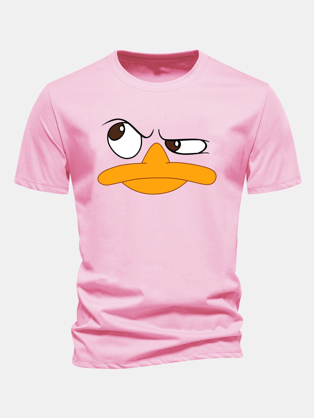 Classic Fit Cotton T-Shirt with Emoji Duck Print