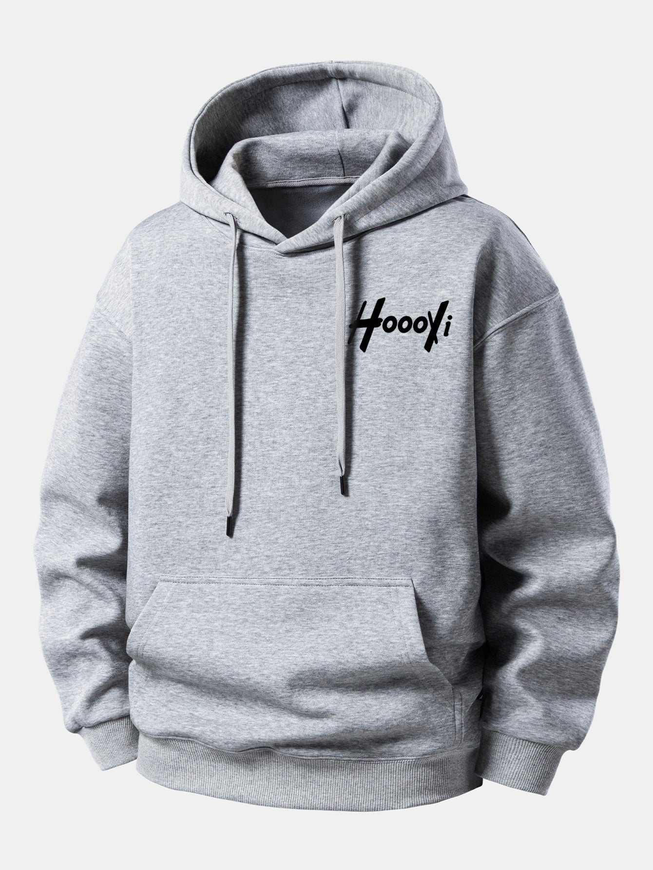 Hoooyi Relaxed Fit Printed Hoodie