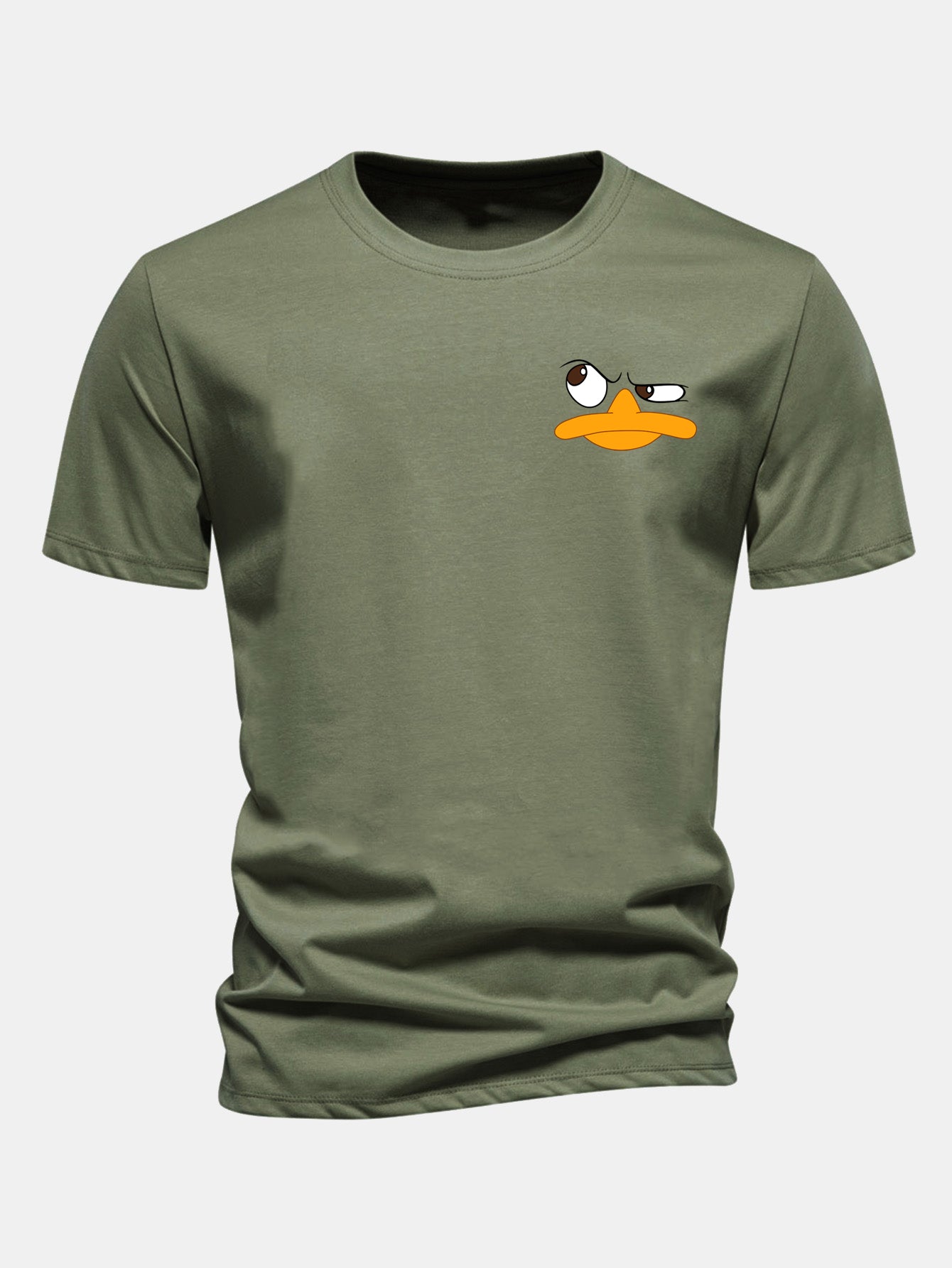 Classic Fit Cotton T-Shirt with Duck Print