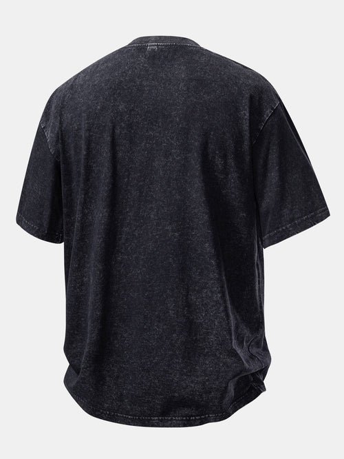 Casual Oversized Distressed Drop Shoulder T-Shirt