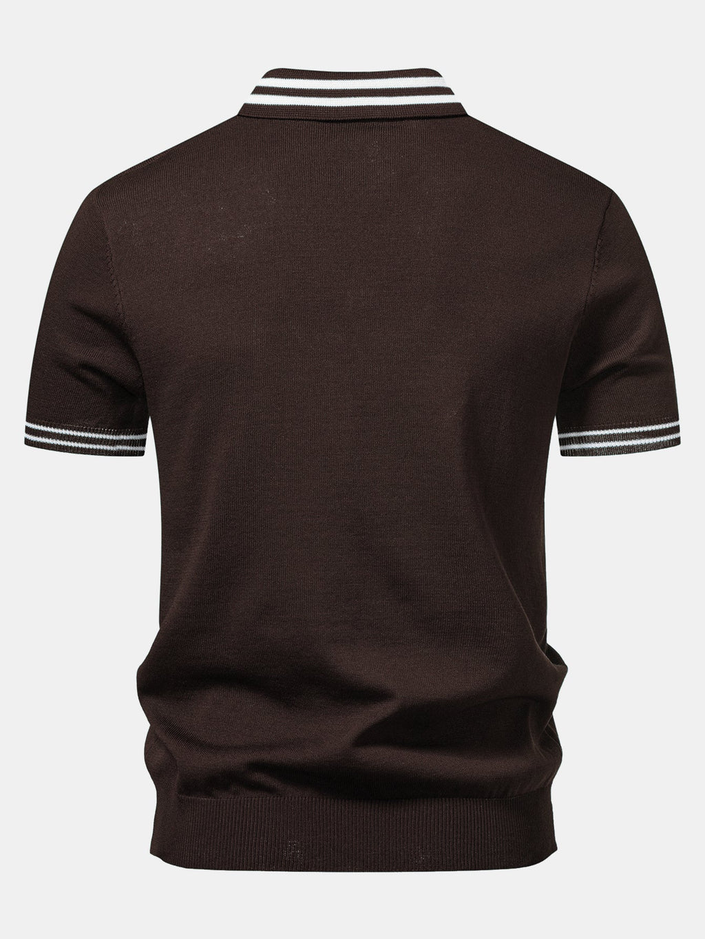 Twisted Jacquard Knit Polo with Contrast Trim