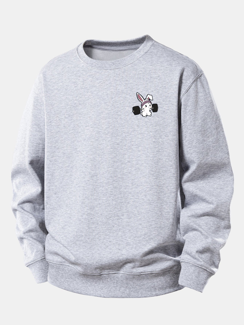 Relaxed Fit Sweatshirt with Fitness Rabbit Print
