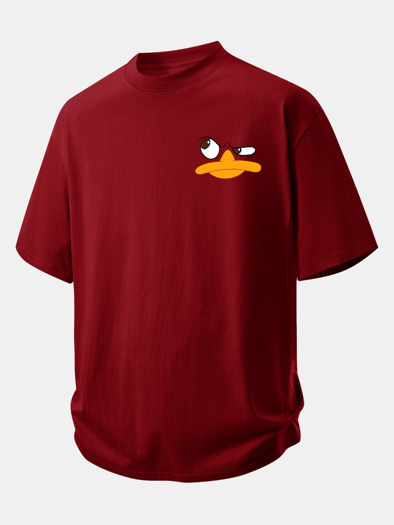Comfortable Emoji Duck Graphic Cotton T-Shirt