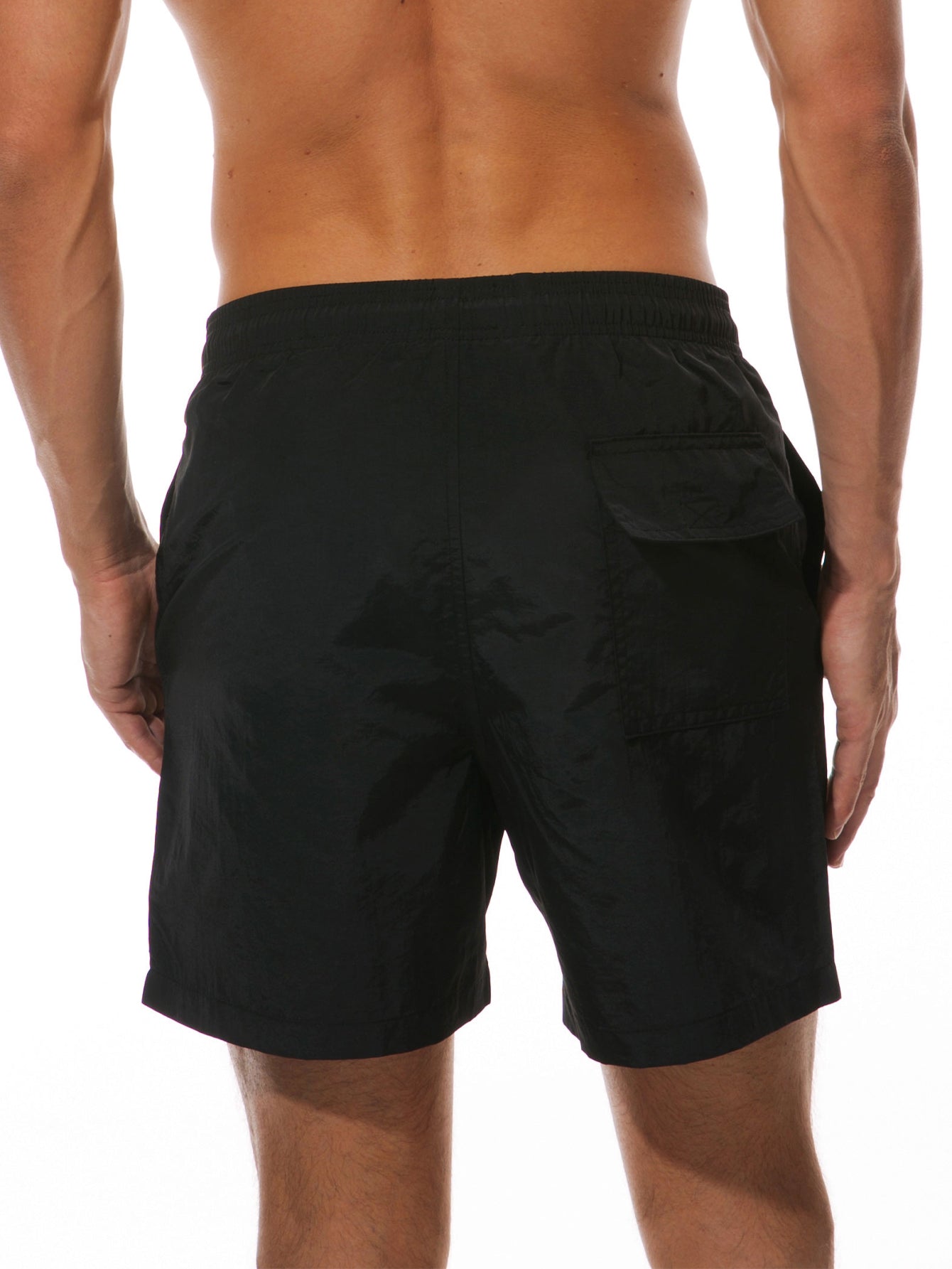 Men's Mid-Length Drawstring Swim Trunks