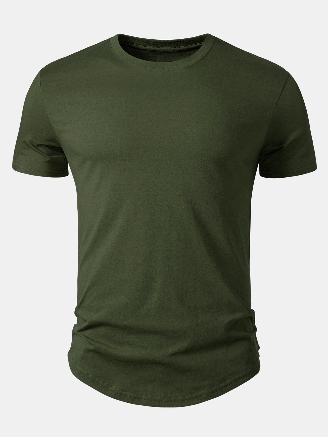 Essential Cotton Curved Hem T-Shirt