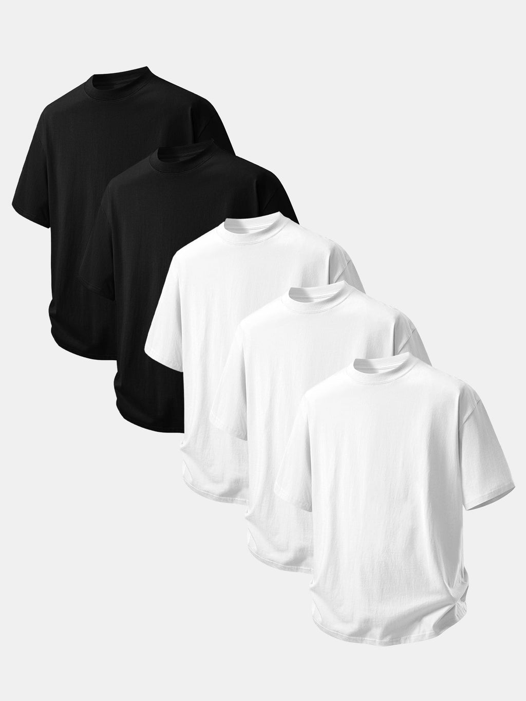 Set of 5 Relaxed Fit Cotton T-Shirts