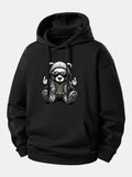 Relaxed Fit Hoodie with Hip Hop Bear Graphic