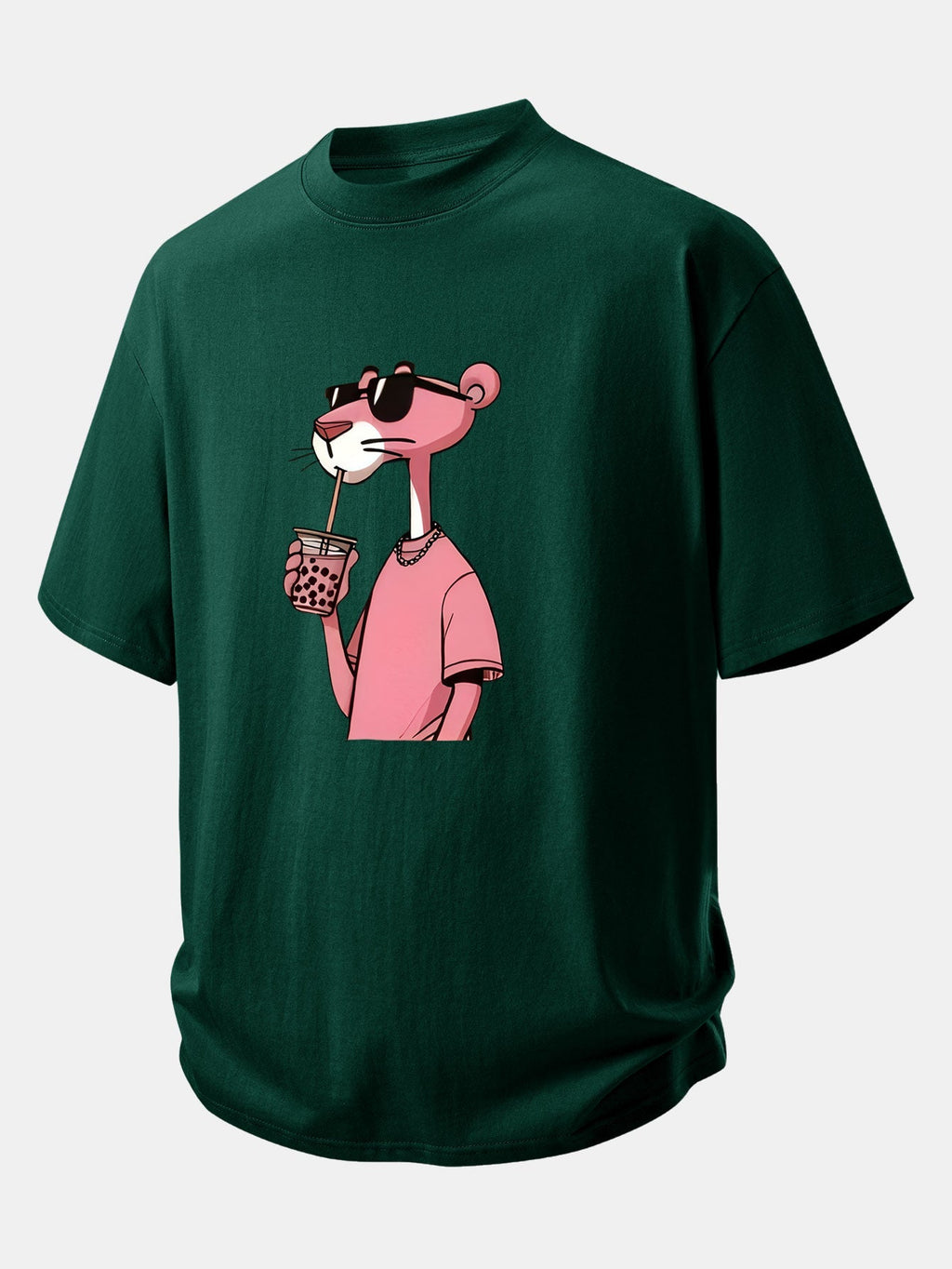 Comfortable Pink Panther Graphic Cotton Tee