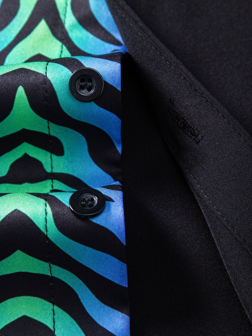 Vibrant Tiger Patchwork Button-Up Shirt with Matching Swim Shorts