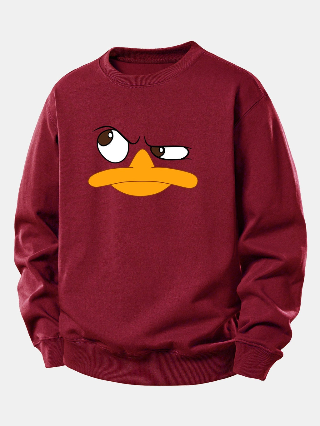 Relaxed Fit Sweatshirt with Emoji Duck Print