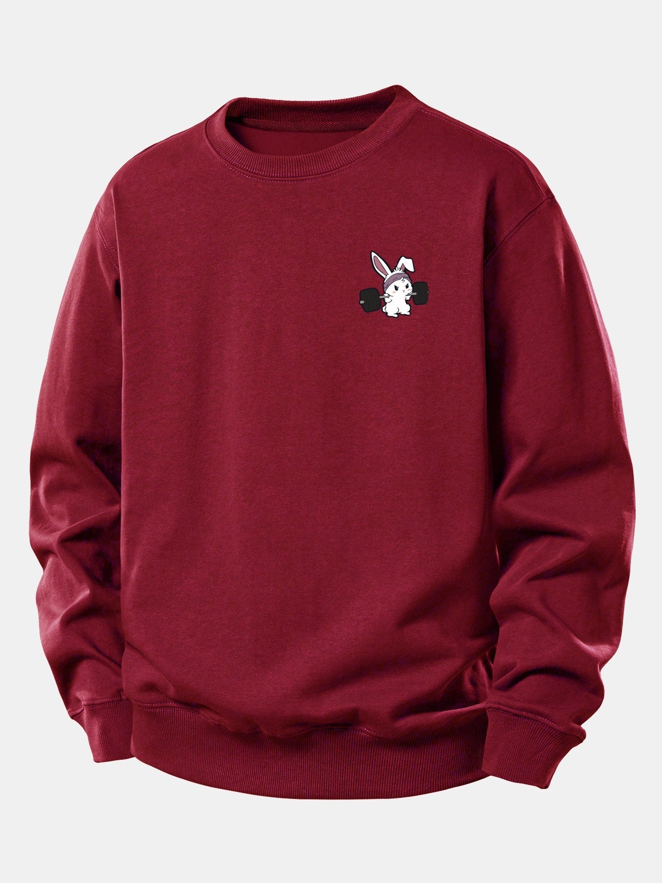 Relaxed Fit Sweatshirt with Fitness Rabbit Print