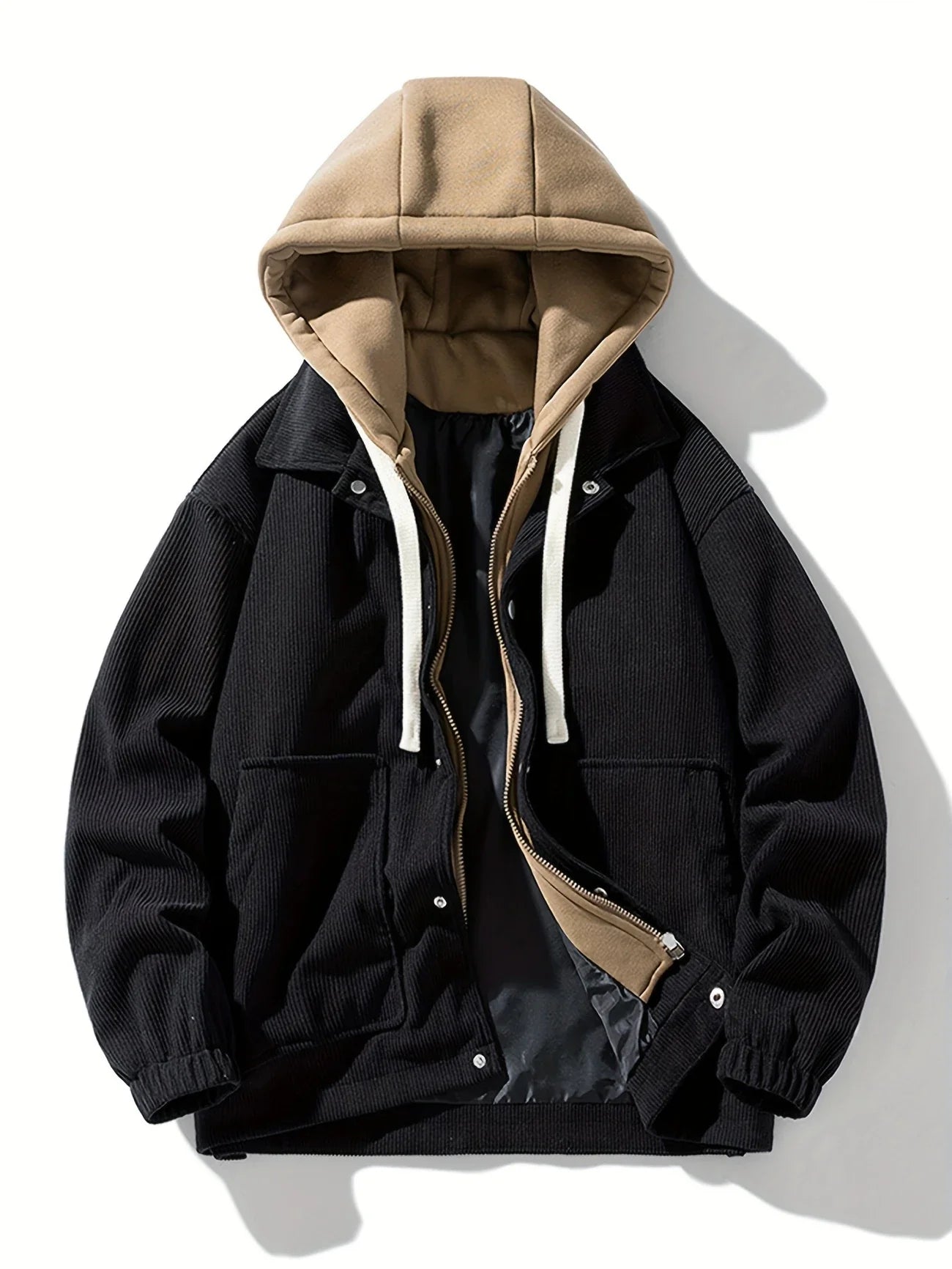 Men's Retro Industrial Hooded Jacket
