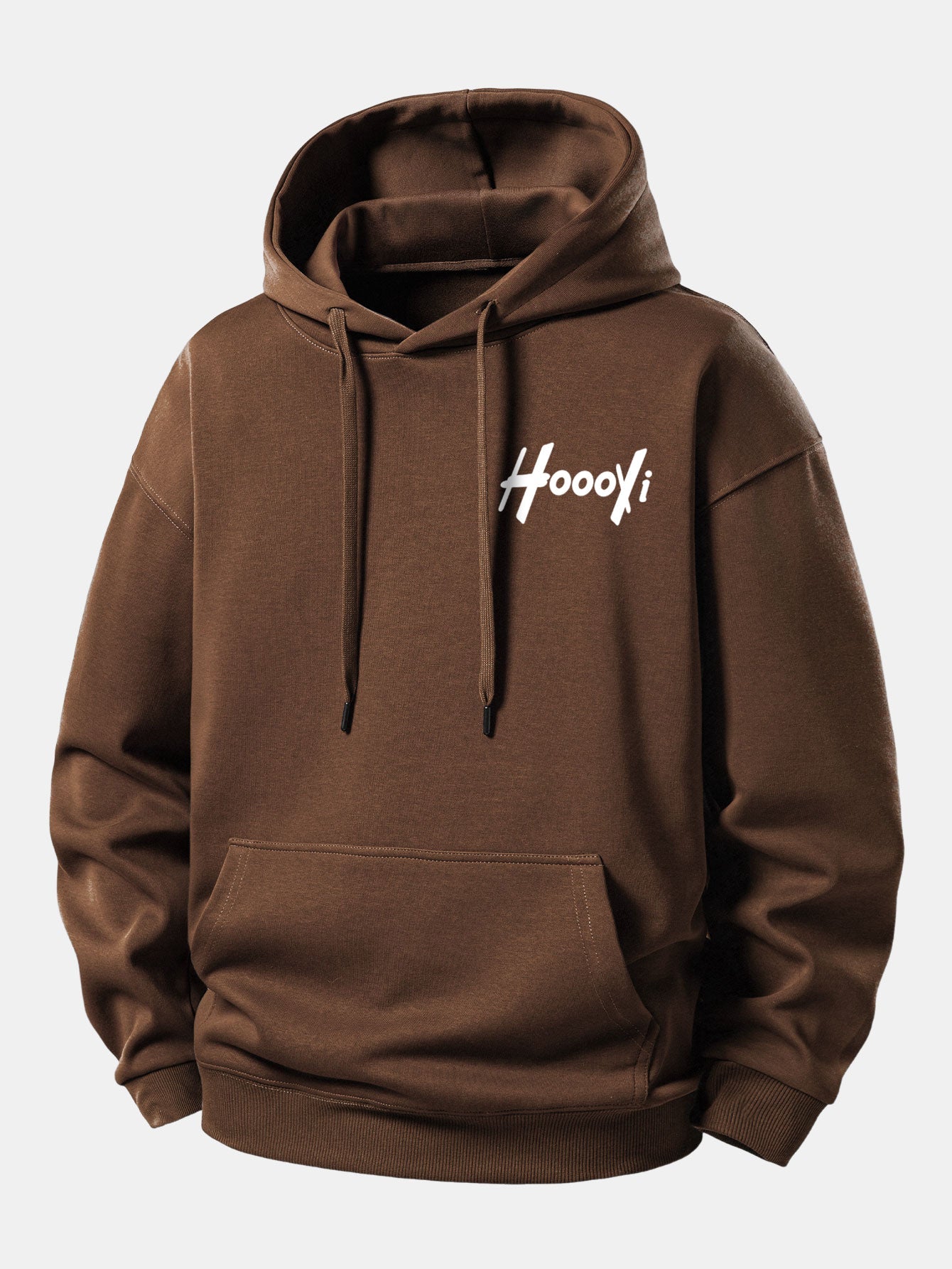 Hoooyi Relaxed Fit Printed Hoodie