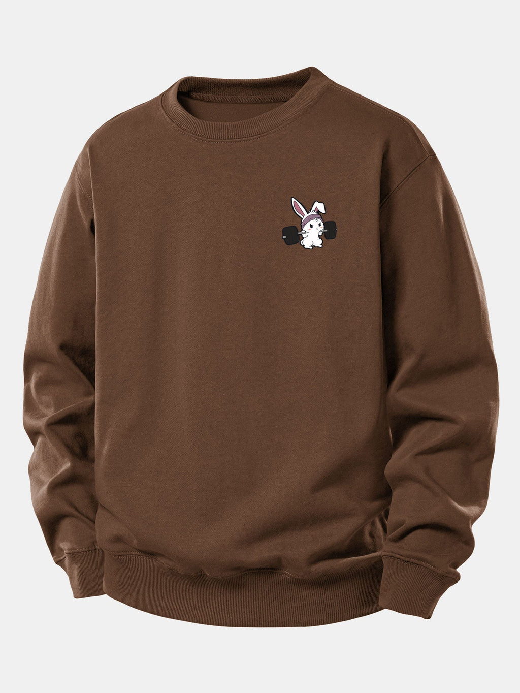Relaxed Fit Sweatshirt with Fitness Rabbit Print