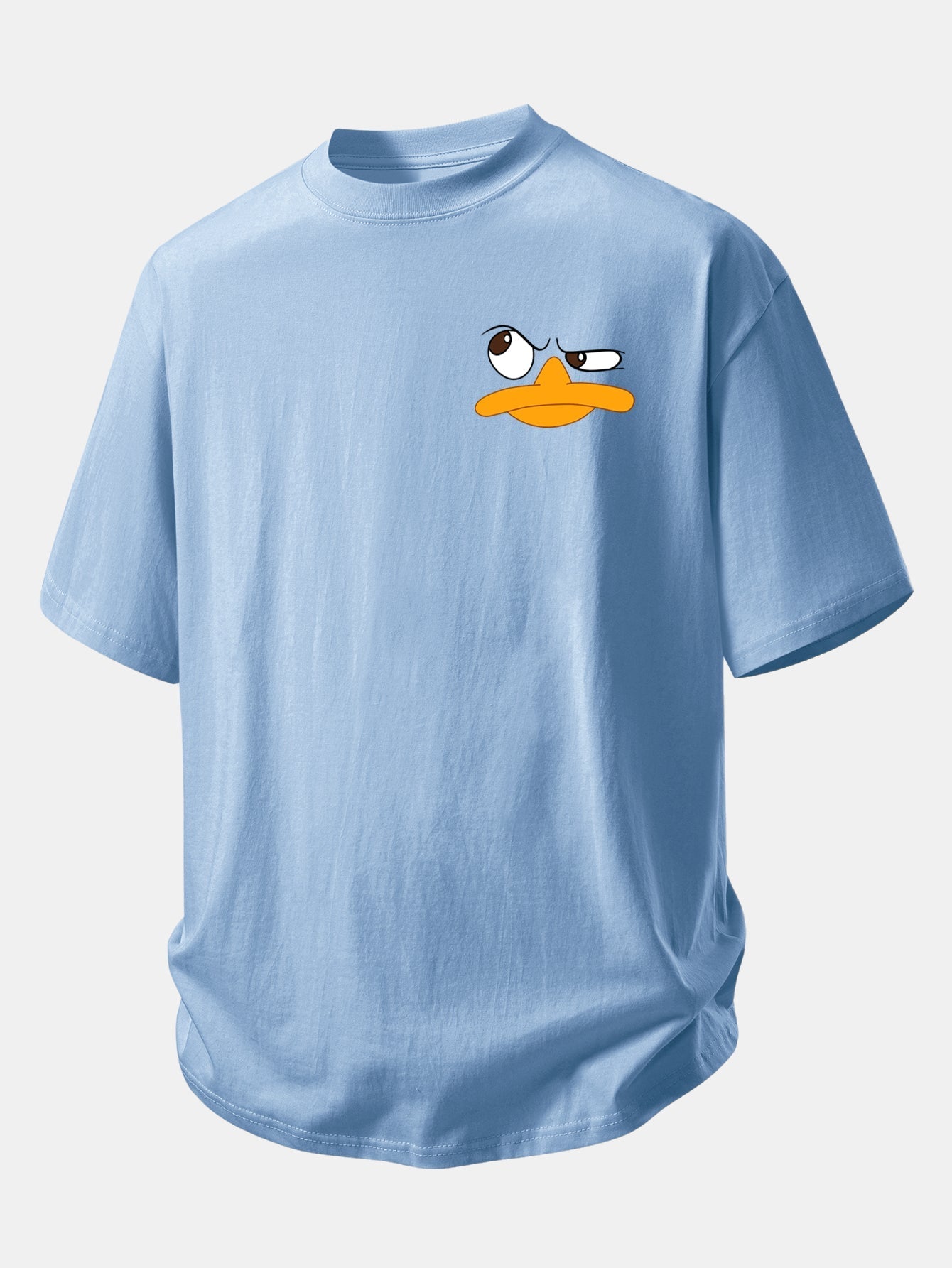 Comfortable Emoji Duck Graphic Cotton T-Shirt