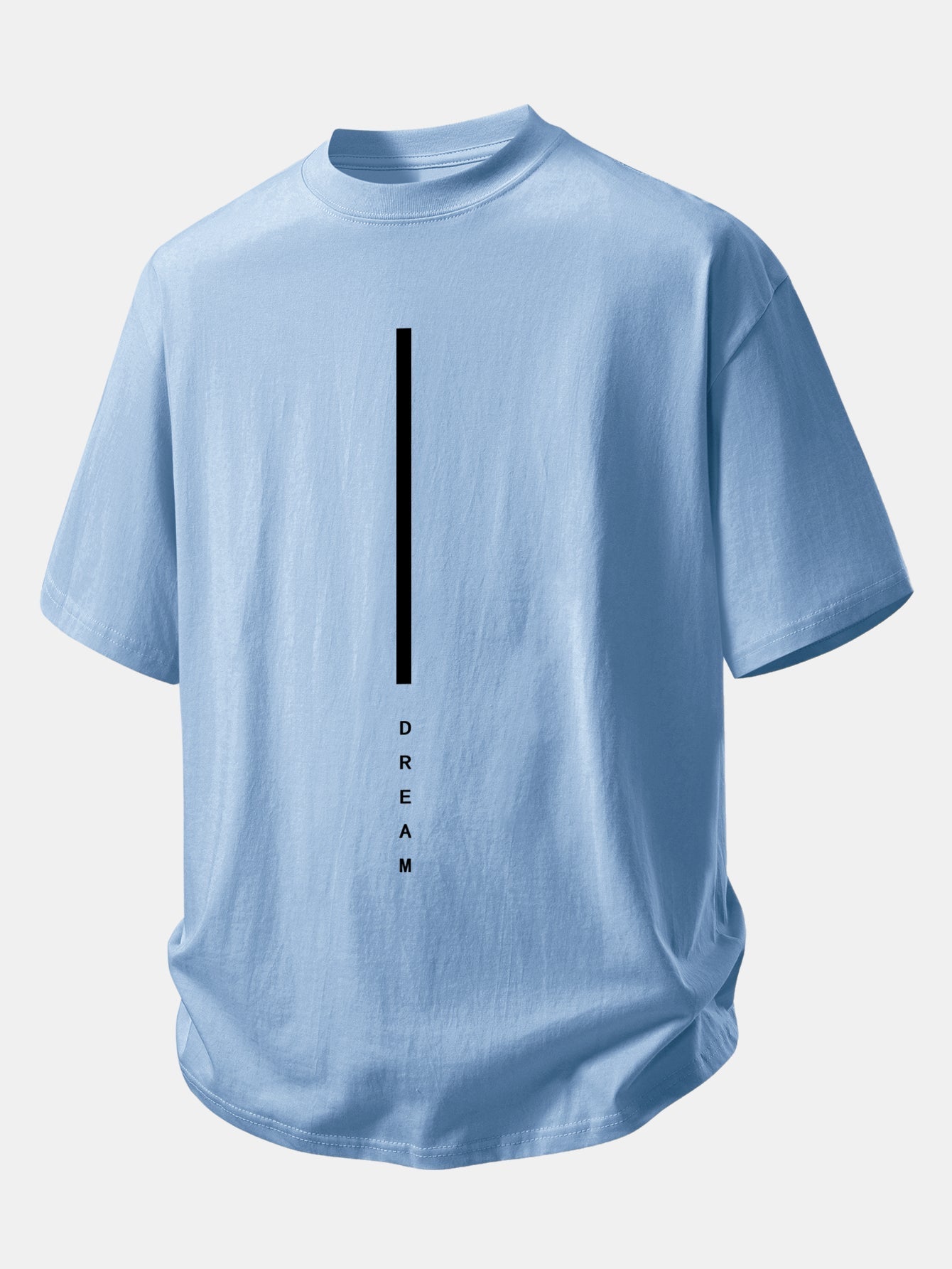 Comfortable Dream Stripe Cotton T-Shirt with Relaxed Fit