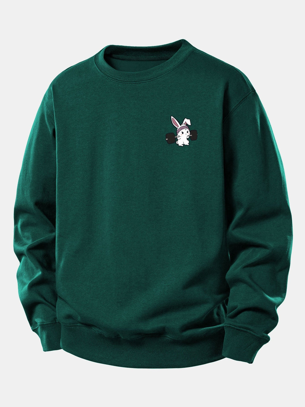 Relaxed Fit Sweatshirt with Fitness Rabbit Print