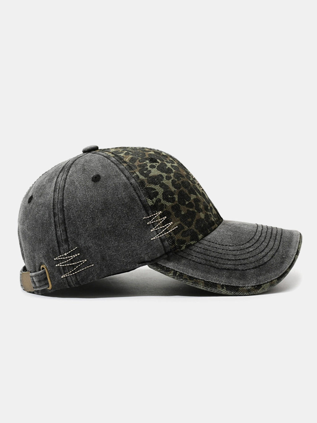 Vintage American Leopard Print Embroidered Baseball Cap