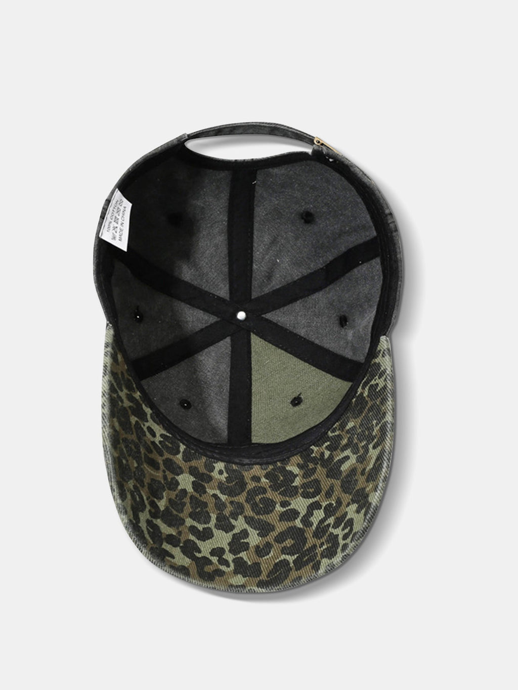 Vintage American Leopard Print Embroidered Baseball Cap