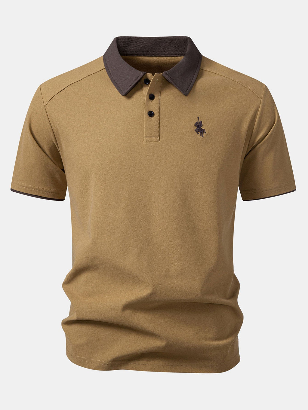 Two-Tone Collar Polo Shirt