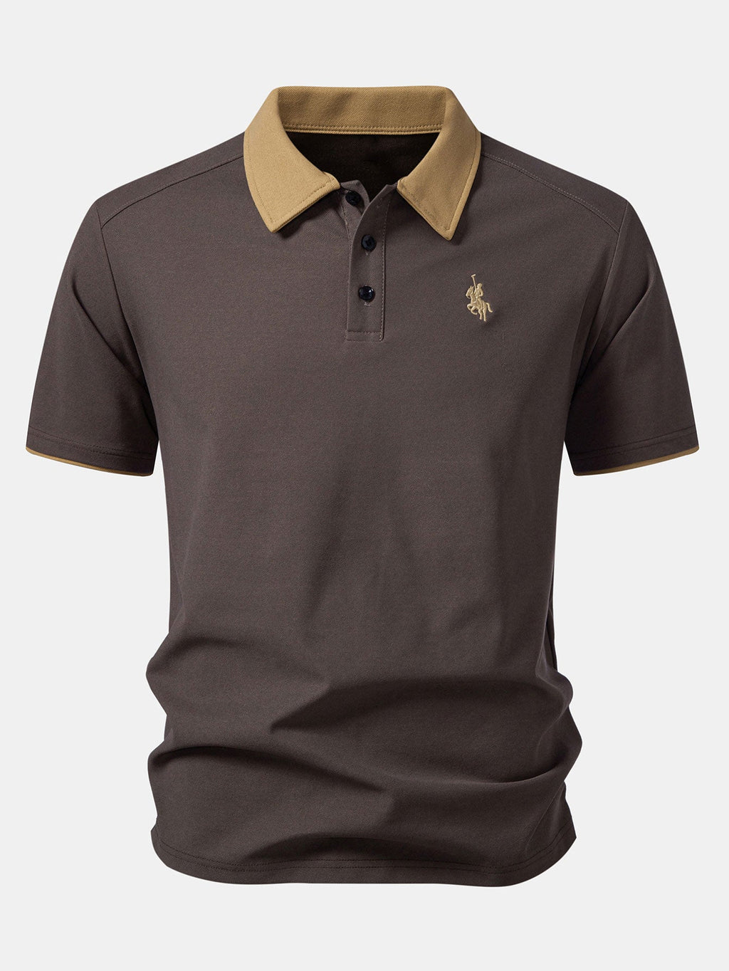 Two-Tone Collar Polo Shirt