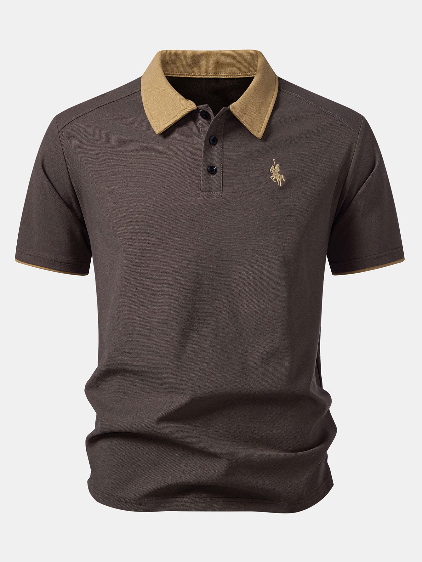Two-Tone Collar Polo Shirt