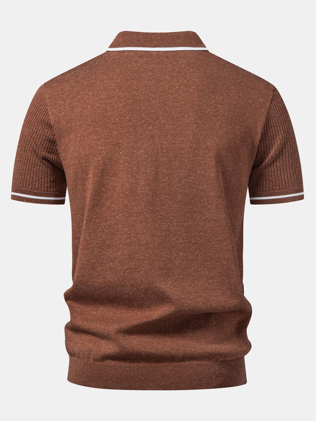 Johnny Collar Knit Polo with Contrast Stripe Trim and Pocket