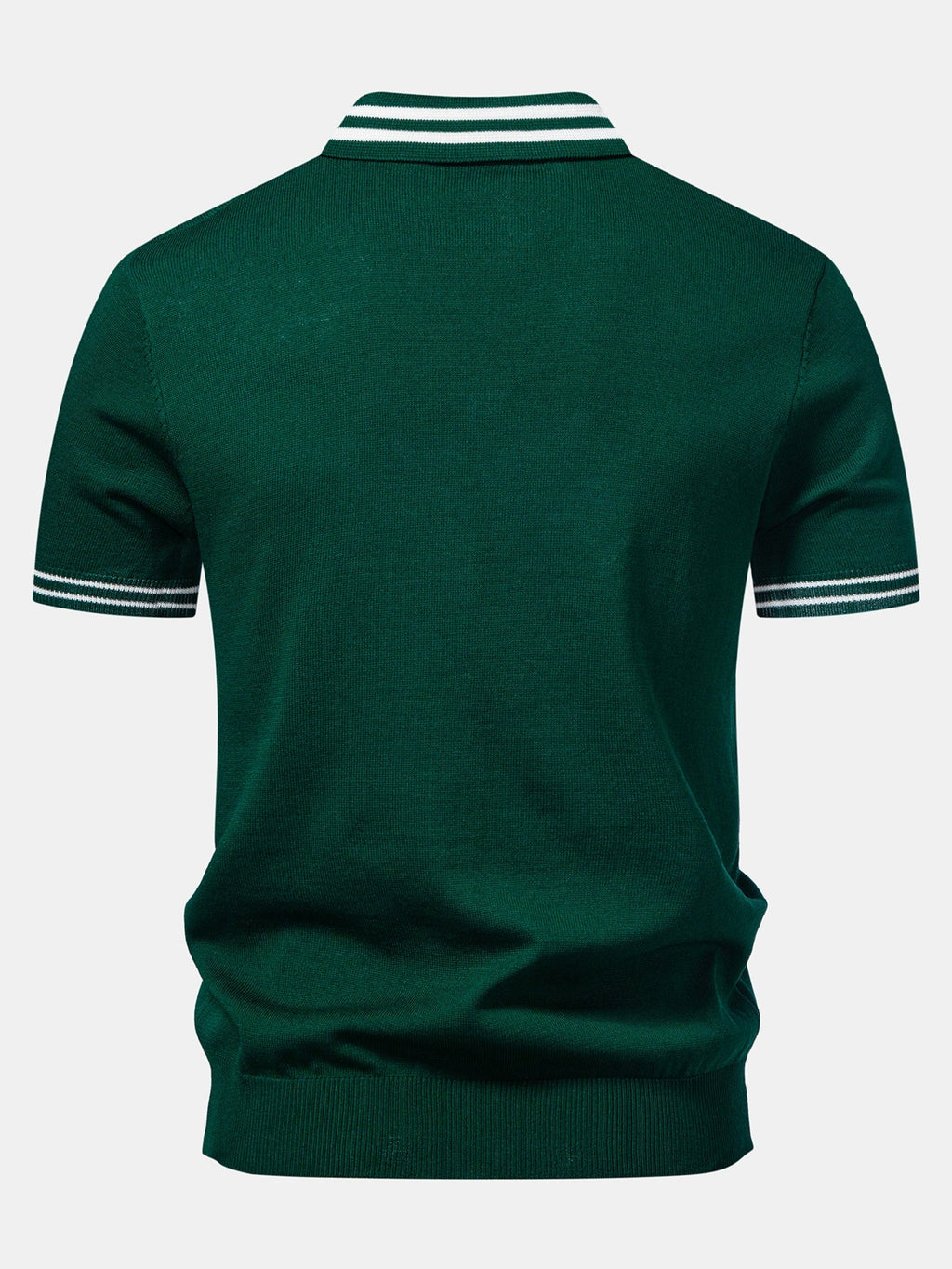Twisted Jacquard Knit Polo with Contrast Trim & Slim Fit Tapered Trousers