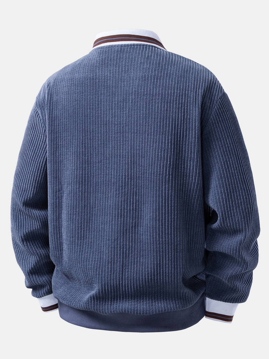 Johnny Collar Sweatshirt with Contrast Trim