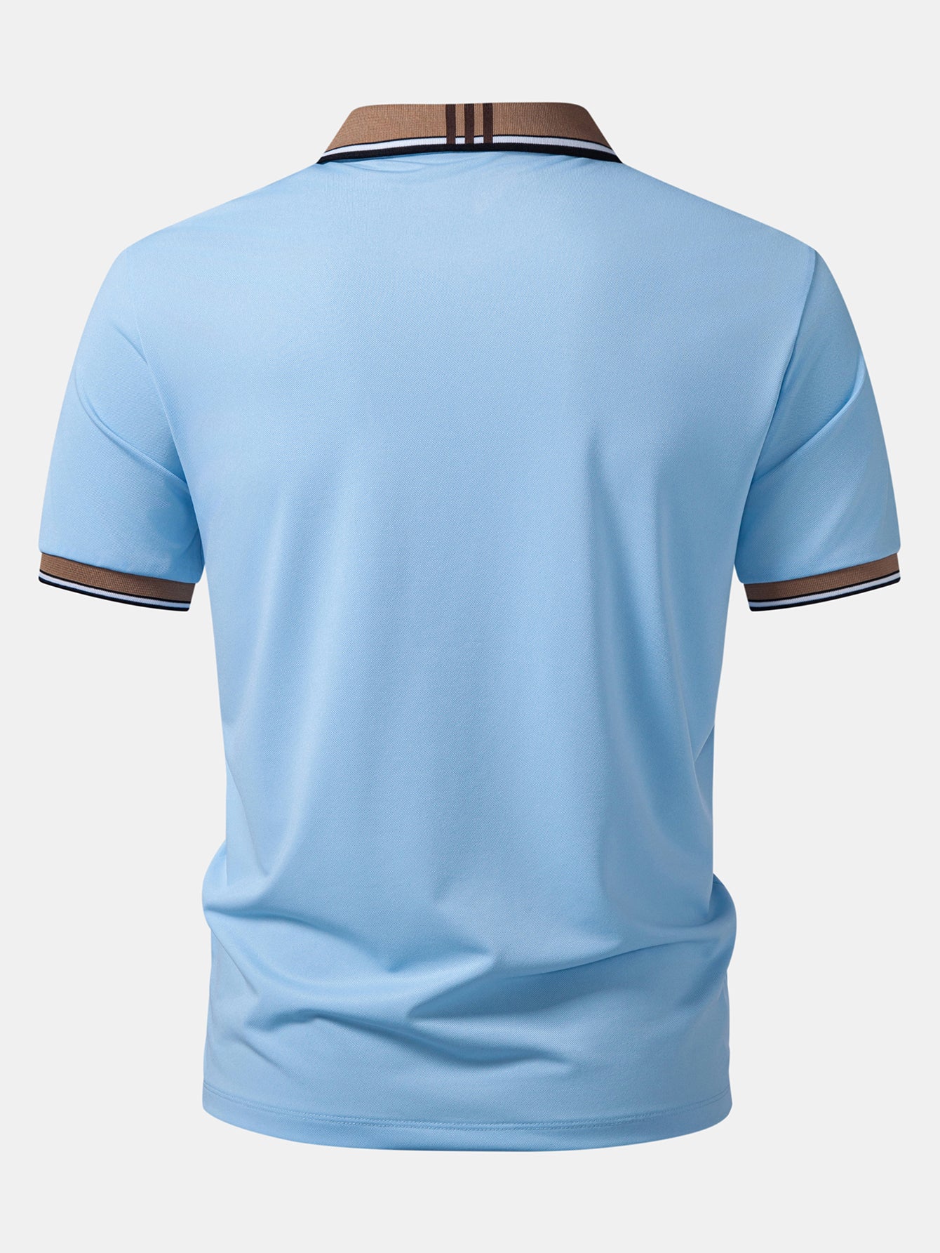 Striped Collar Polo with Contrast Details