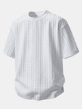 Comfortable Twisted Jacquard Relaxed Fit T-Shirt
